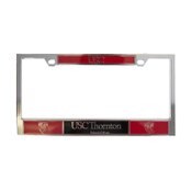 USC Trojans Chrome Shield Thornton License Plate Frame